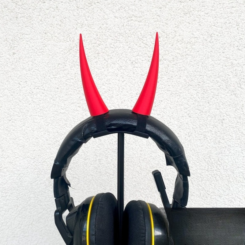 Gaming Accessories Headset - Aksesori Headset Tanduk Setan Merah untuk
